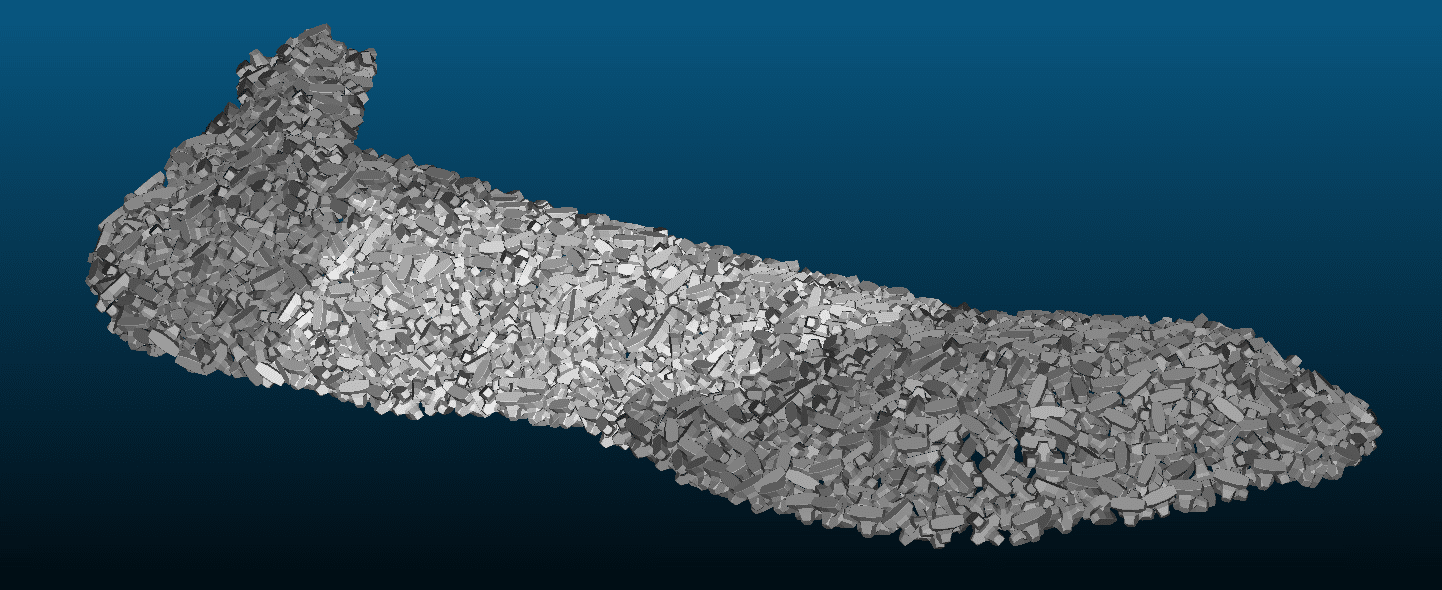 Port of Sainte-Rose de La Reunion breakwater full 3D model based on bathymetry data